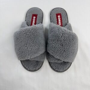 Sorel Go-Mail Run Slippers Womens Size 9 Quarry Gray Slip‎ On Sea Salt Shoes